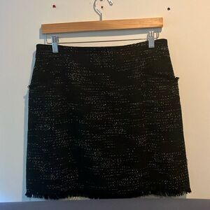 Loft Black Tweed Skirt, Sz 10